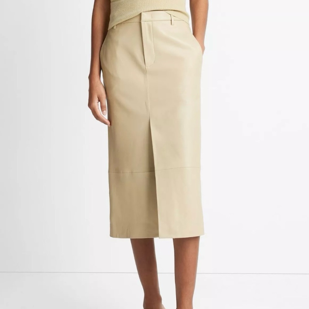 NEW Vince Leather Trouser Skirt